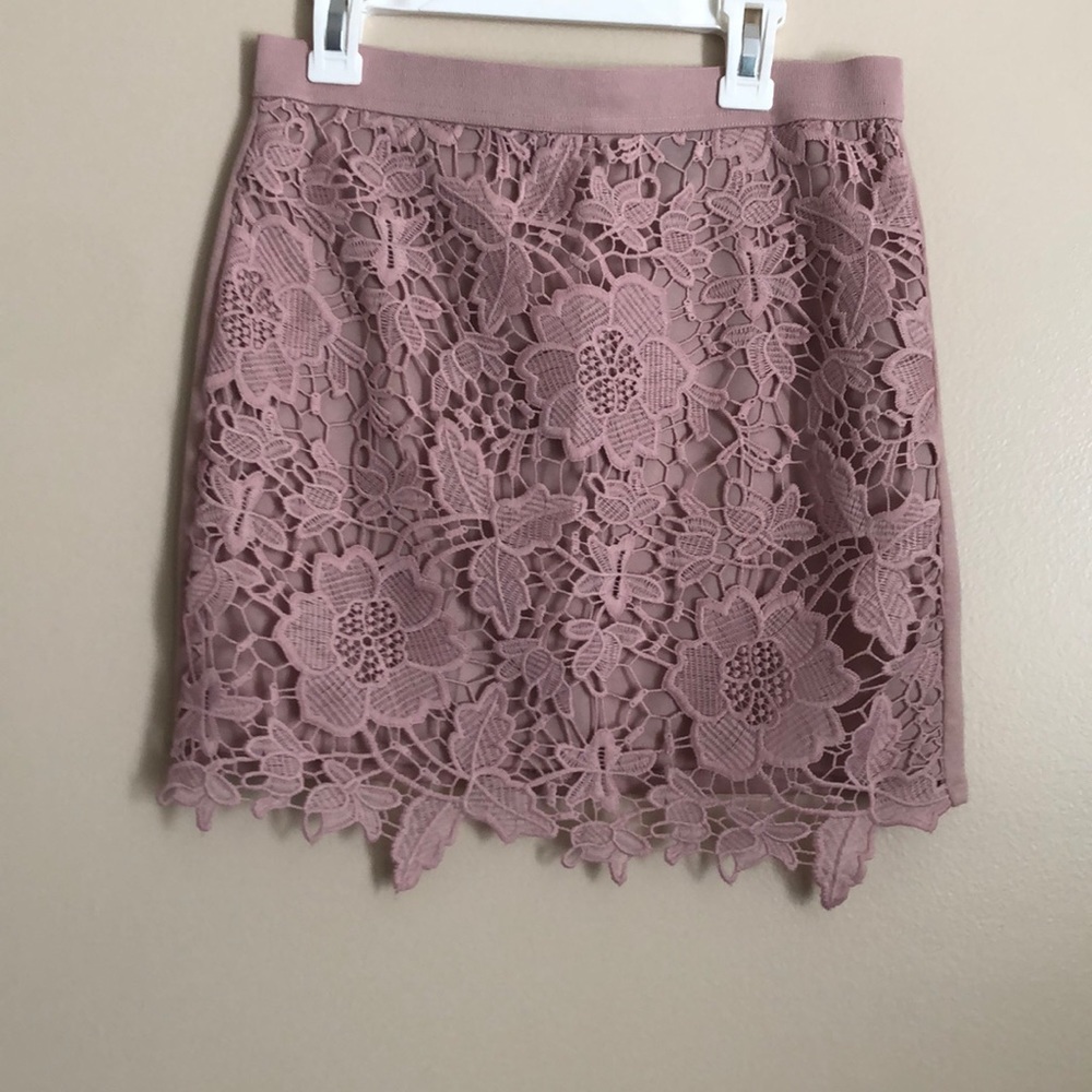 AE Pink Lace Mini Skirt